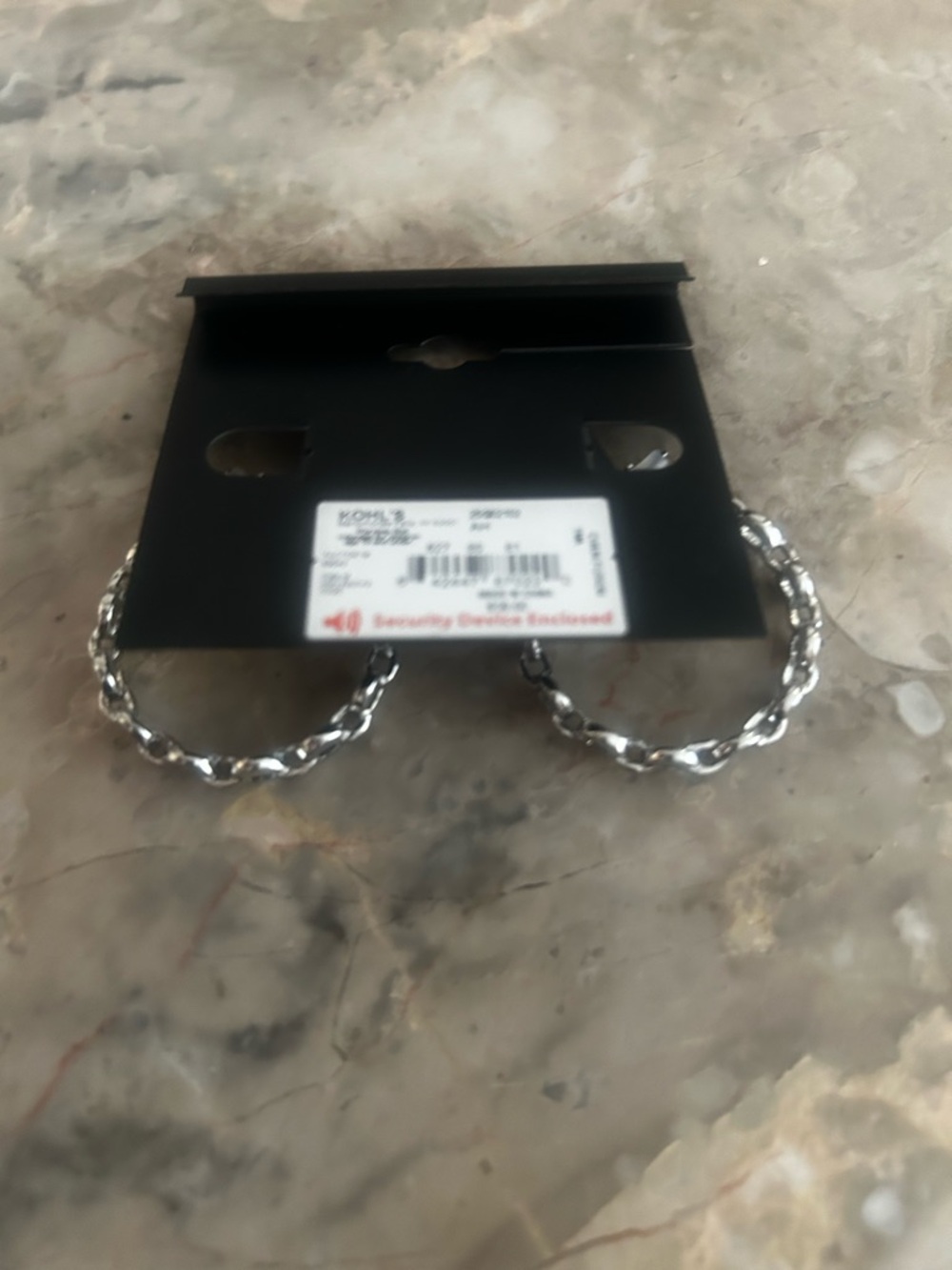 Simply Vera Vera Wang Polished Silver Chain-Link Hoop Earrings - Picture 5 of 7